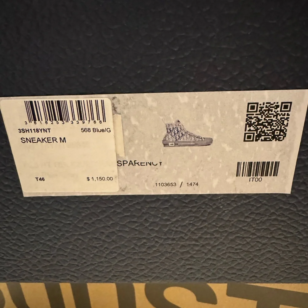 Brand new Dior high top sneaker size 12/13 men - Picture 3 of 3